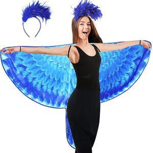 8952 Double-sided Printing Adults Parrot Costume Bird Wings